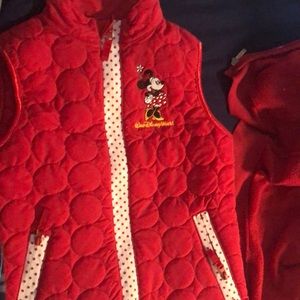 Red mini mouse themed vest Real disney